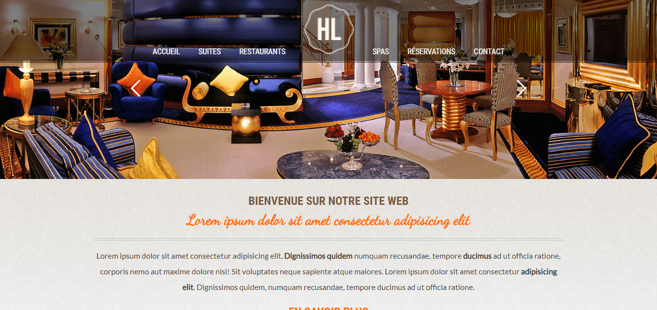 Luxury hotel website